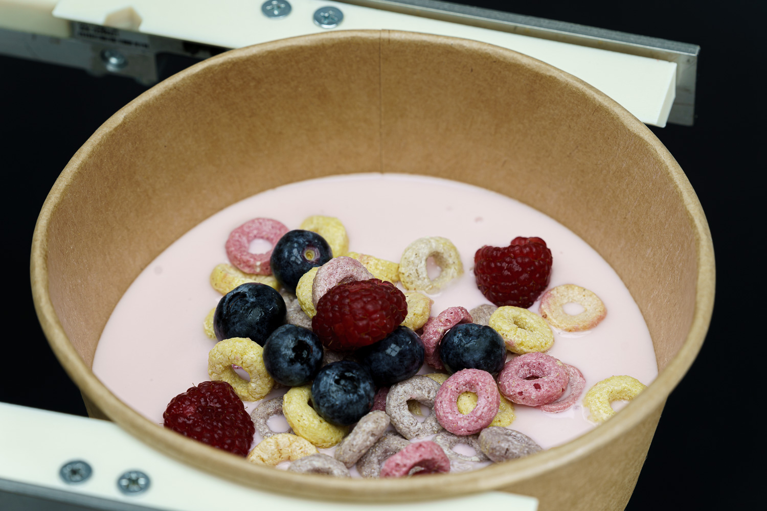 Breakfast Froot Loops with berries and yogurt